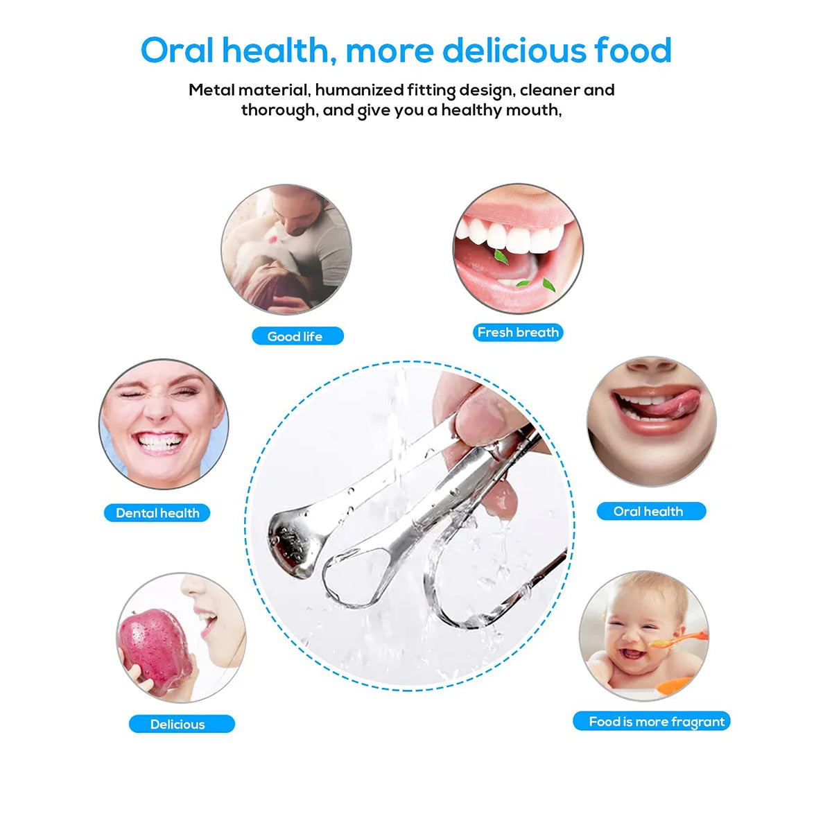 Premium 1Pcs/3Pcs Metal Tongue Scraper Cleaner for Adults & Kids, Portable Stainless Steel Tongue Scrapers Brushes for Removing