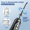 Oral Irrigator USB Rechargeable Water Flosser Portable Dental Water Jet 300ML Water Tank Waterproof Teeth Cleaner for Oral Care