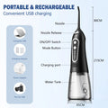 Oral Irrigator USB Rechargeable Water Flosser Portable Dental Water Jet 300ML Water Tank Waterproof Teeth Cleaner for Oral Care