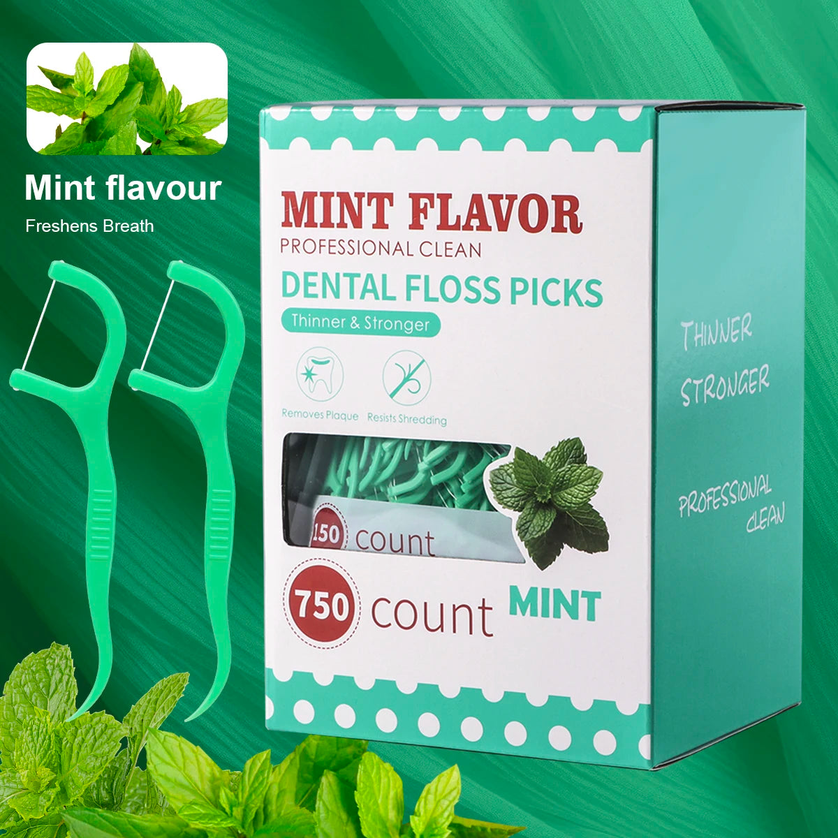 Mint Dental Floss Stick - Home Portable Disposable Care Dental Floss Stick - Oral Care - Deep Cleaning - Interdental Cleaning Pr