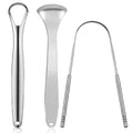 Premium 1Pcs/3Pcs Metal Tongue Scraper Cleaner for Adults & Kids, Portable Stainless Steel Tongue Scrapers Brushes for Removing