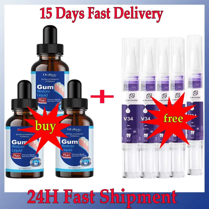 Damaged Gum Repair Care Gel Serum Relieve Sore Gums Allergy Deep Cleaning Teeth Stains Tartar Serum Dental Caries Toothpaste