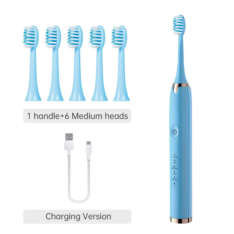 Oral Cleaning Electric Tooth Brushes Long Lasting Smart Wireless Rechargeable Automatic Ultrasonic Electric Toothbrush