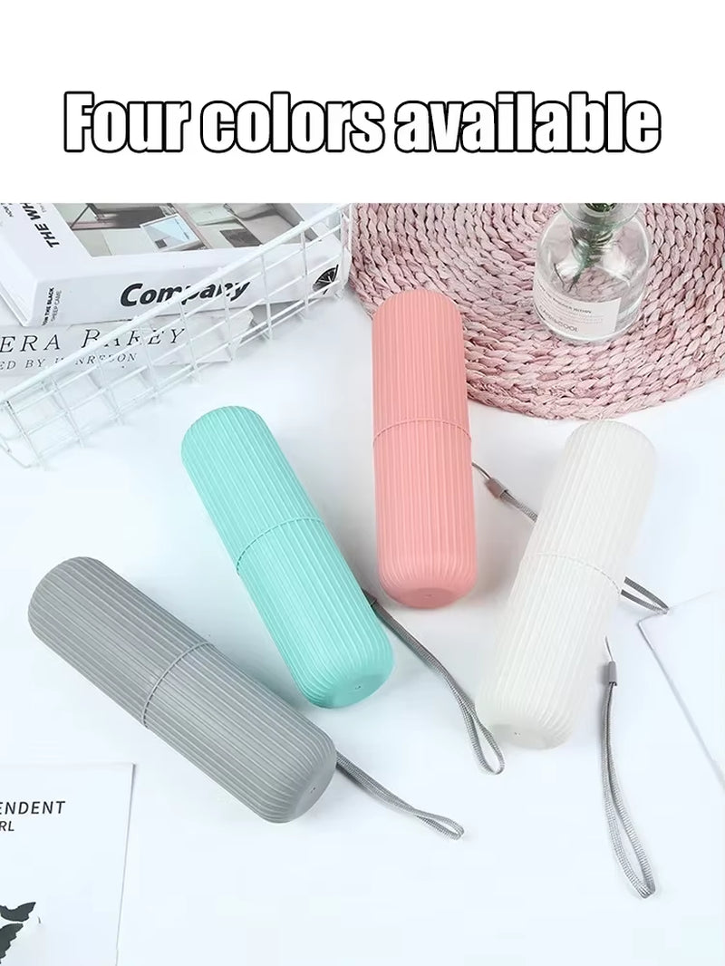 1Pc Portable Toothbrush Cup Bathroom Toothpaste Holder Storage Case Box Organizer Travel Toiletries Storage Cup New Creative