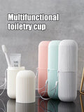 1Pc Portable Toothbrush Cup Bathroom Toothpaste Holder Storage Case Box Organizer Travel Toiletries Storage Cup New Creative